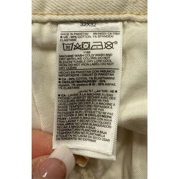 Old Navy Jeans 32 X 32 Men’s 5-Pocket White Slim Built In Flex Sz. - Picture 7 of 7